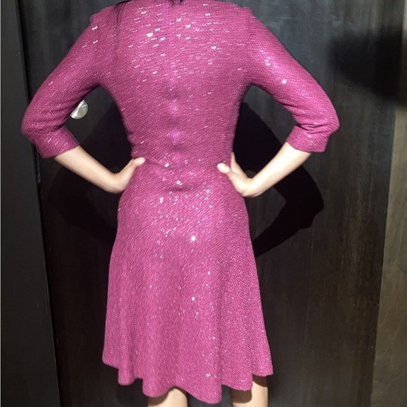 St. John Wool/Sequin V Neck Dress - Picture 8 of 8
